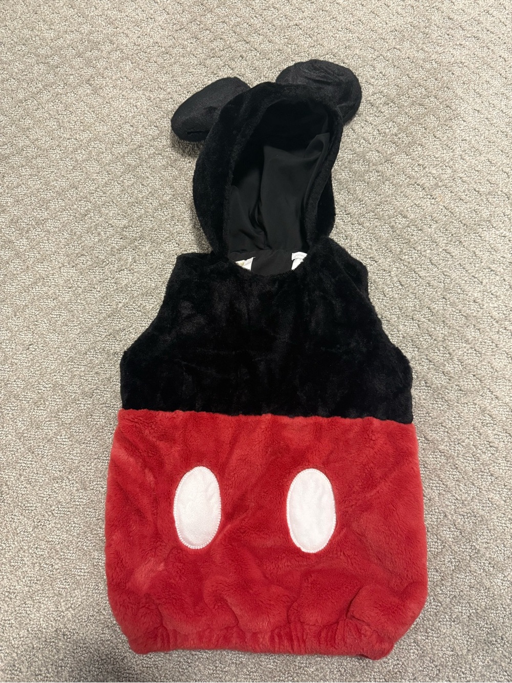 Pottery Barn Kids Black and Red Plush Mouse Costume Hoodie